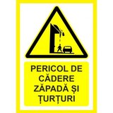 Placute pericol de cadere zapada si turturi